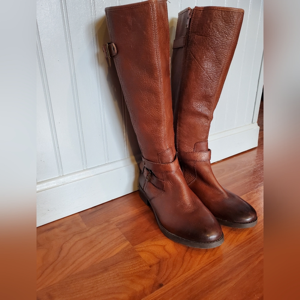 Arturo Chiang genuine leather cognac boots 7